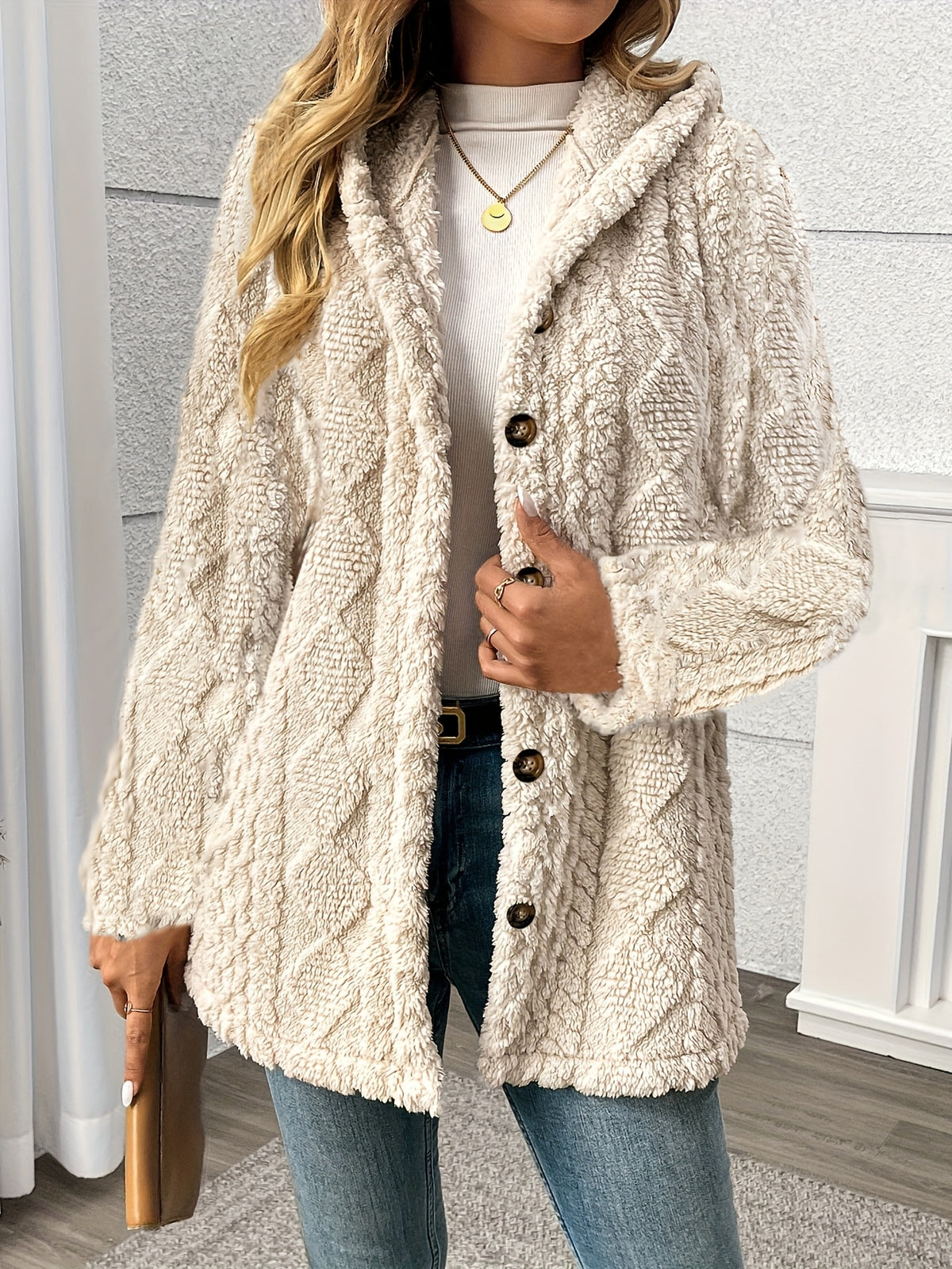 Women’s Plush Faux Fur Coat | Winter Jacket